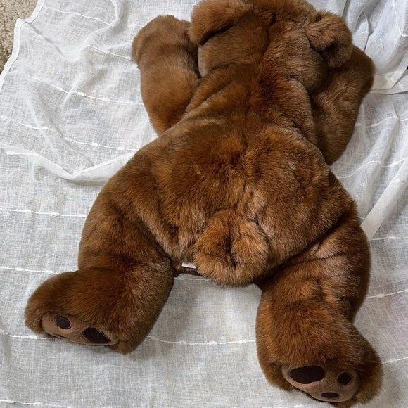 Vintage TY Classics PAWS the HUGE 30" Lay Flat Brown Bear Plush Teddy Bear 1996 - Picture 11 of 16